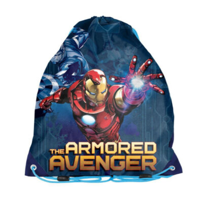Gymnastikpose med Avengers flot taske med iron-man hos skoletilbehør